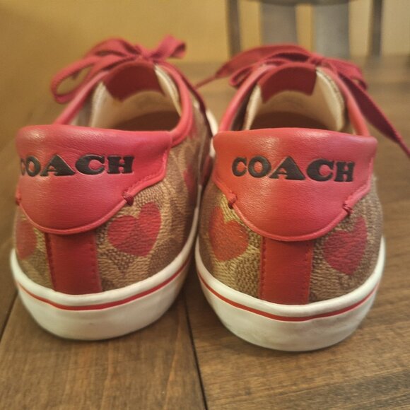 Coach Sole Skate Sneaker with Heart Print - Picture 1 of 4